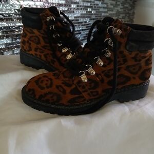 Dirty Laundry Leopard Print Ankle Booties